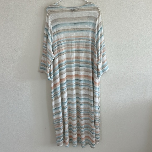 Torrid Multi Stripe Long Knit Boho Cardigan - Picture 8 of 10